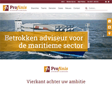 Tablet Screenshot of profinis.nl
